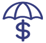 money under umbrella icon